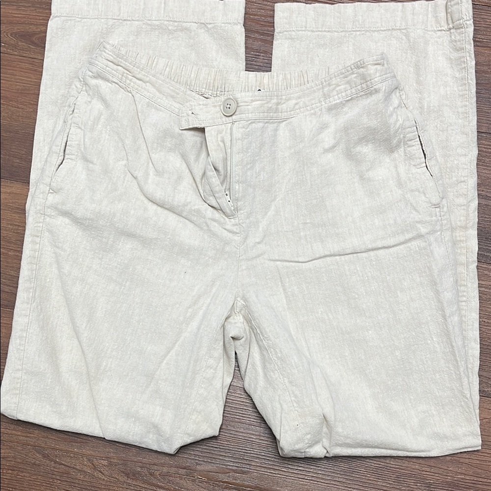 Kim Rogers Light Beige Linen Pants